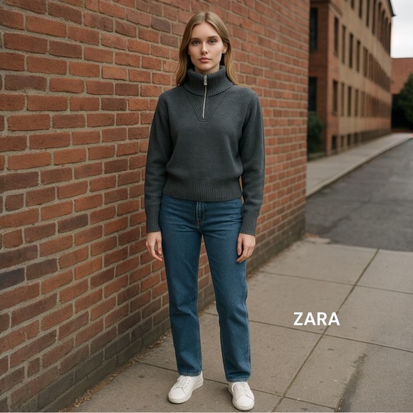 Zara Sweaters - Zara Women's Gray Knit Sweater Top